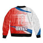 Personalised South Australia Oztag Bird Sleeve Zip Bomber Jacket Australian Tag Rugby Bird Mascot