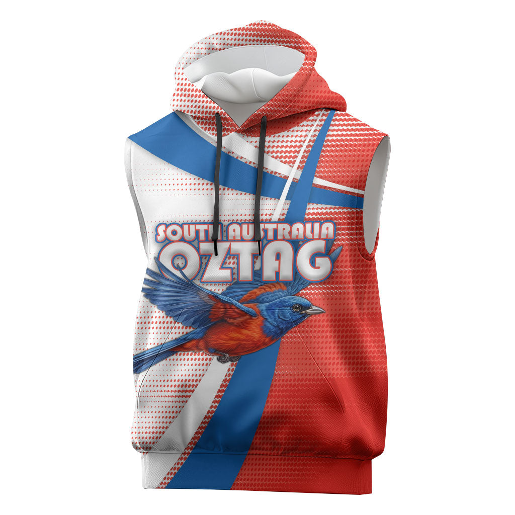 Personalised South Australia Oztag Bird Sleeveless Hoodie Australian Tag Rugby Bird Mascot