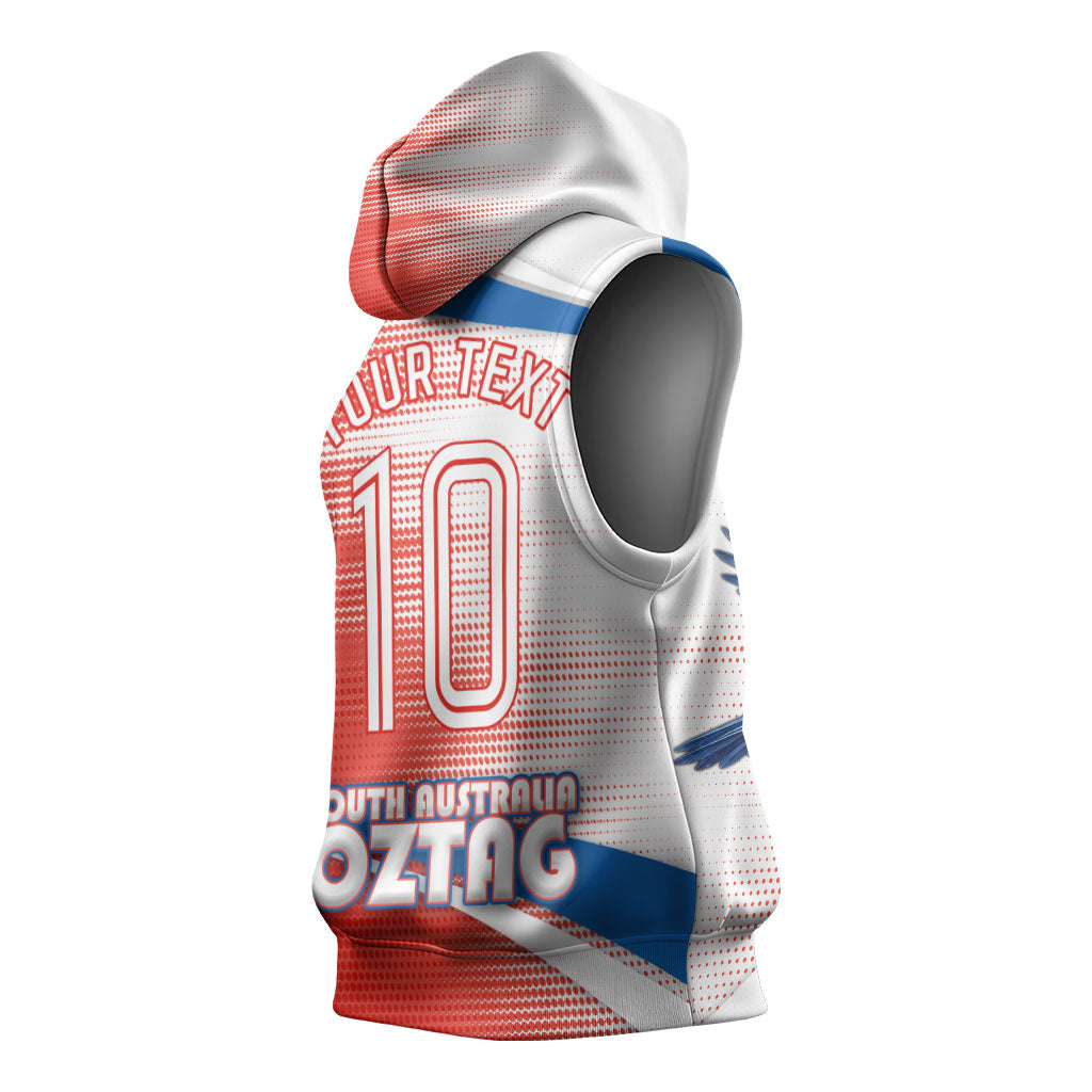 Personalised South Australia Oztag Bird Sleeveless Hoodie Australian Tag Rugby Bird Mascot
