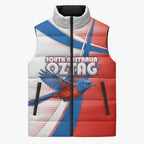 Personalised South Australia Oztag Bird Sleeveless Puffer Jacket Australian Tag Rugby Bird Mascot