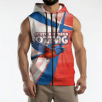 Personalised South Australia Oztag Bird Sleeveless Zip Hoodie Australian Tag Rugby Bird Mascot