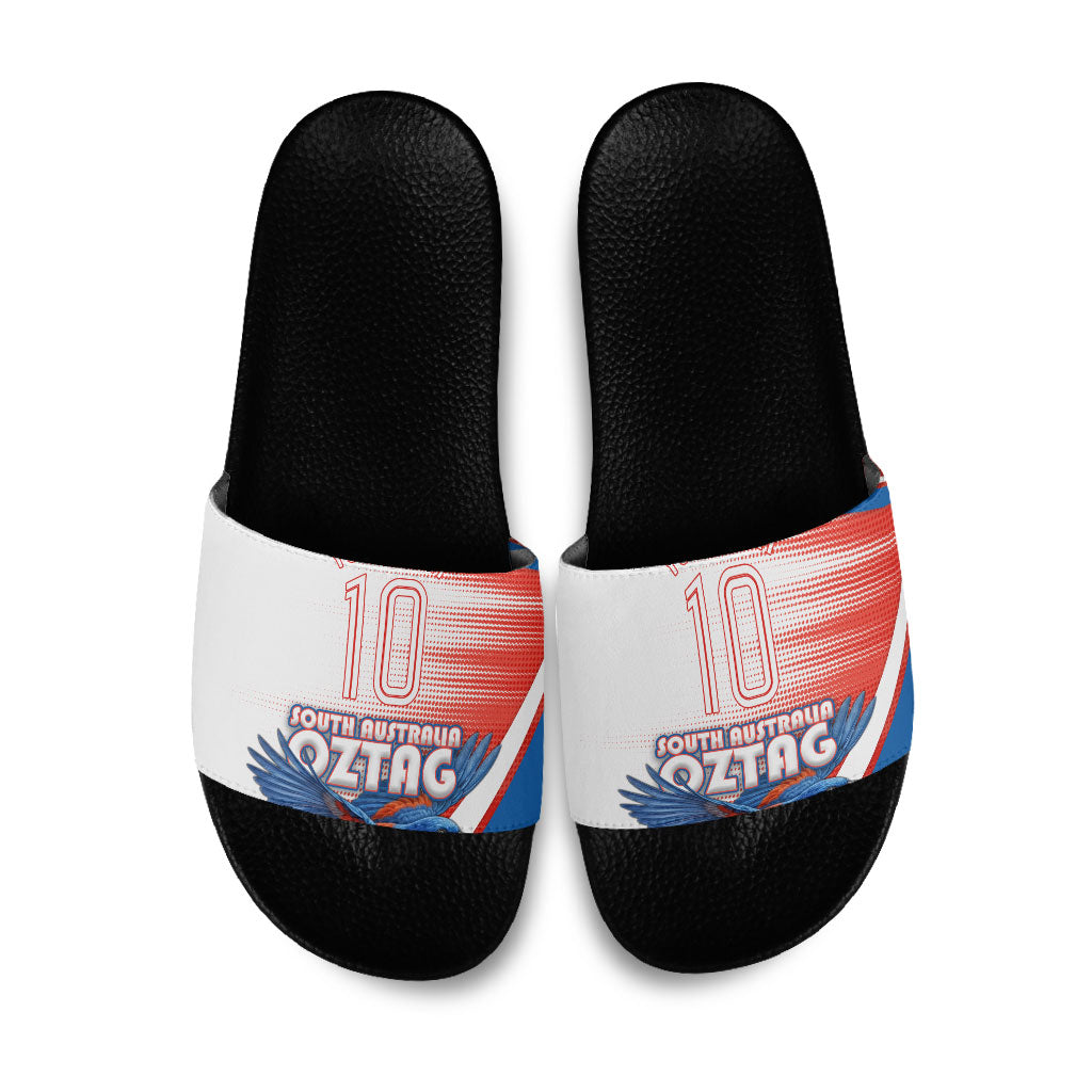 Personalised South Australia Oztag Bird Slide Sandals Australian Tag Rugby Bird Mascot