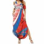 Personalised South Australia Oztag Bird Summer Maxi Dress Australian Tag Rugby Bird Mascot