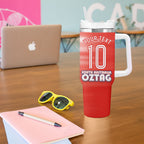 Personalised South Australia Oztag Bird Tumbler With Handle Australian Tag Rugby Bird Mascot