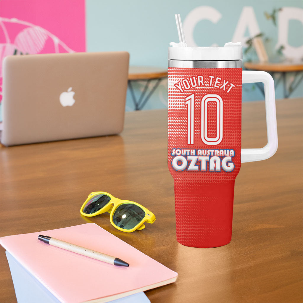 Personalised South Australia Oztag Bird Tumbler With Handle Australian Tag Rugby Bird Mascot