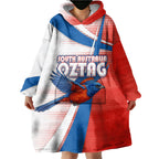 Personalised South Australia Oztag Bird Wearable Blanket Hoodie Australian Tag Rugby Bird Mascot