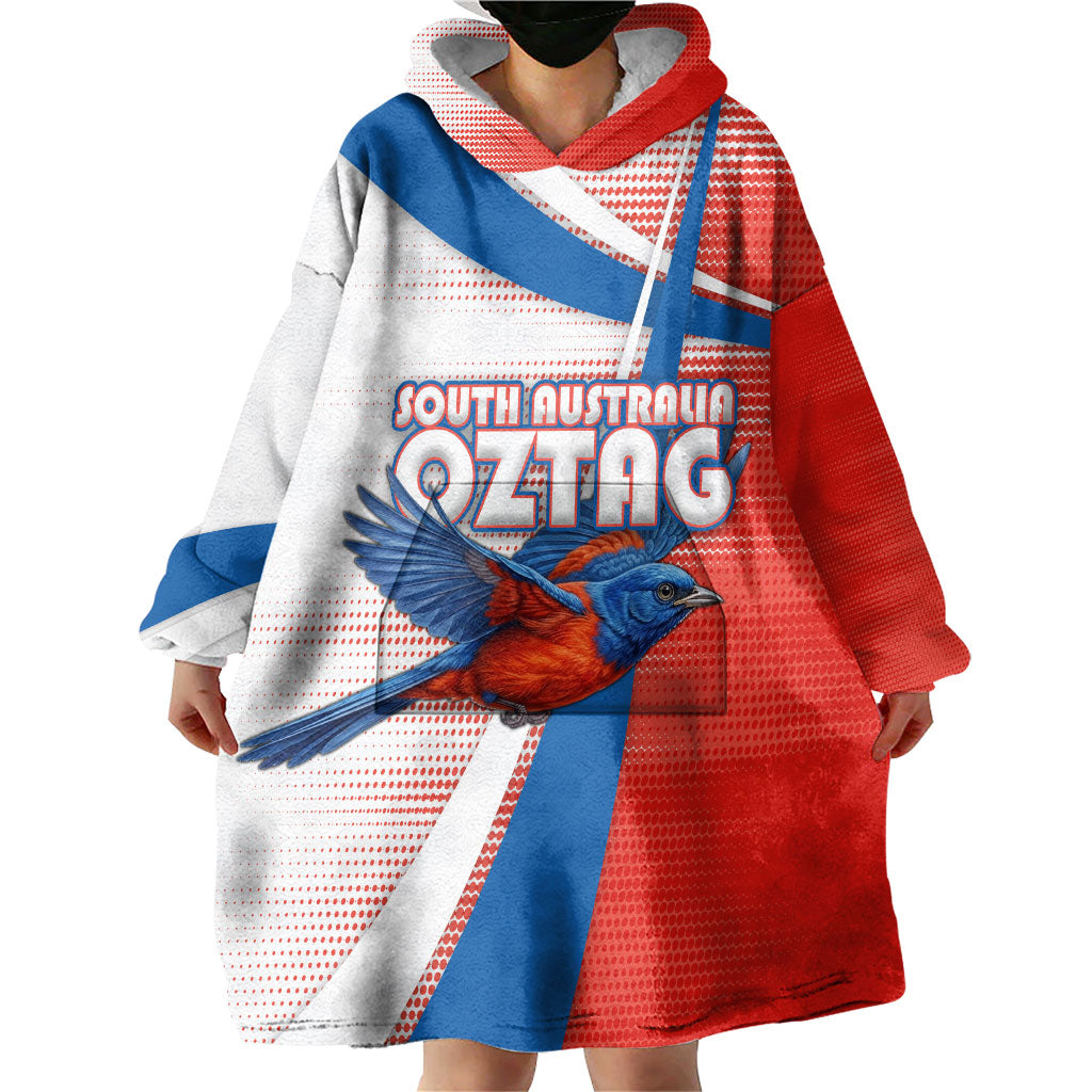 Personalised South Australia Oztag Bird Wearable Blanket Hoodie Australian Tag Rugby Bird Mascot