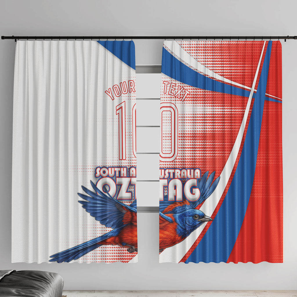 Personalised South Australia Oztag Bird Window Curtain Australian Tag Rugby Bird Mascot