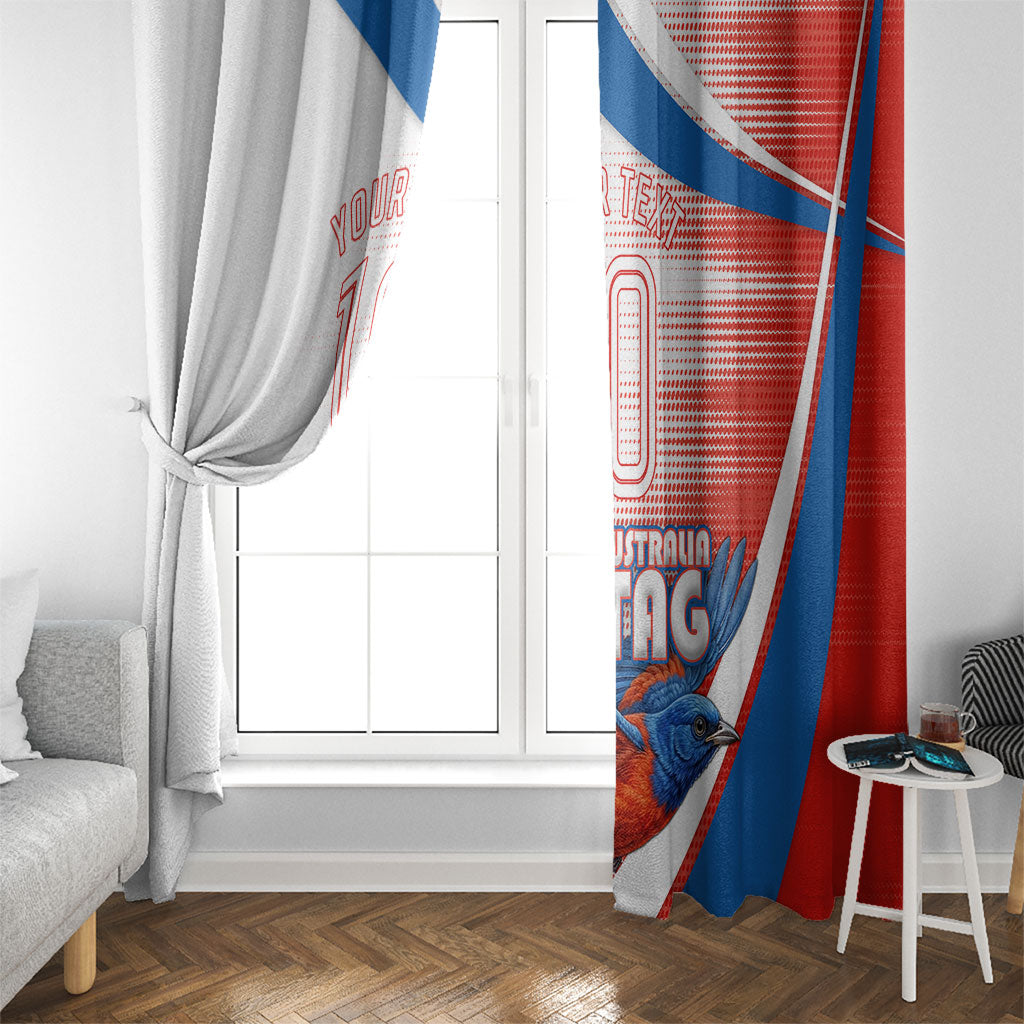 Personalised South Australia Oztag Bird Window Curtain Australian Tag Rugby Bird Mascot