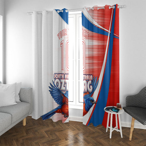 Personalised South Australia Oztag Bird Window Curtain Australian Tag Rugby Bird Mascot