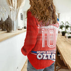 Personalised South Australia Oztag Bird Women Casual Shirt Australian Tag Rugby Bird Mascot