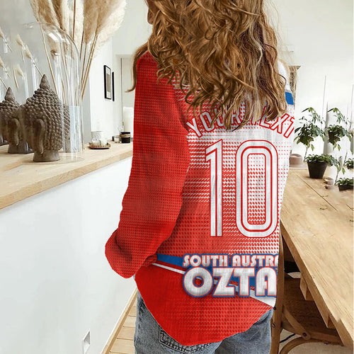 Personalised South Australia Oztag Bird Women Casual Shirt Australian Tag Rugby Bird Mascot
