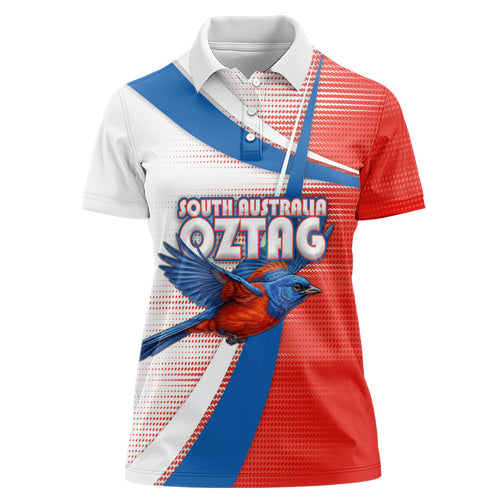 Personalised South Australia Oztag Bird Women Polo Shirt Australian Tag Rugby Bird Mascot