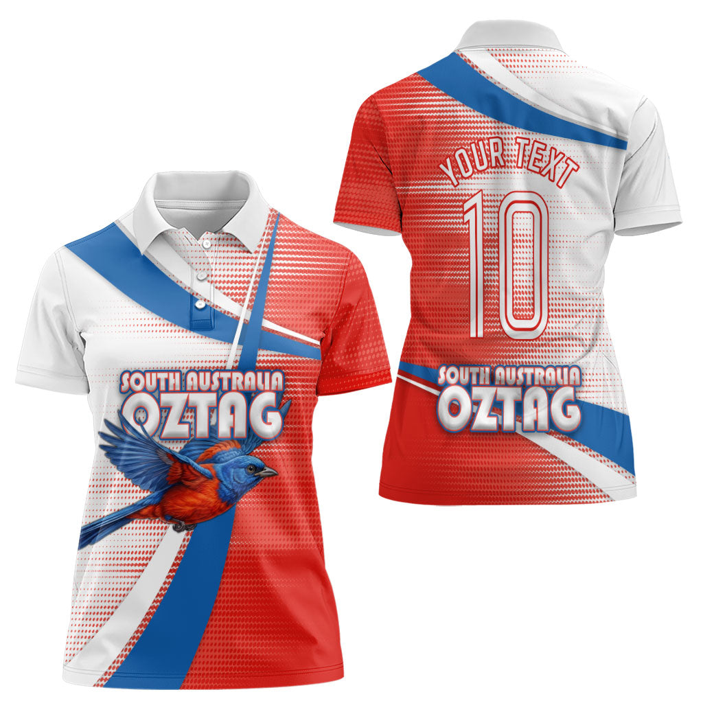 Personalised South Australia Oztag Bird Women Polo Shirt Australian Tag Rugby Bird Mascot