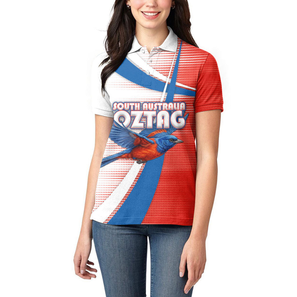 Personalised South Australia Oztag Bird Women Polo Shirt Australian Tag Rugby Bird Mascot