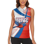 Personalised South Australia Oztag Bird Women Sleeveless Polo Shirt Australian Tag Rugby Bird Mascot