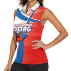 Personalised South Australia Oztag Bird Women Sleeveless Polo Shirt Australian Tag Rugby Bird Mascot