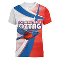 Personalised South Australia Oztag Bird Women V-Neck T-Shirt Australian Tag Rugby Bird Mascot