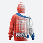 Personalised South Australia Oztag Bird Zip Hoodie Australian Tag Rugby Bird Mascot