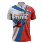 Personalised South Australia Oztag Bird Zipper Polo Shirt Australian Tag Rugby Bird Mascot