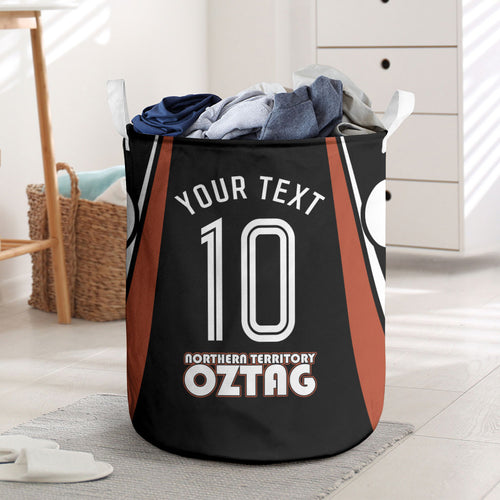 Personalised Northern Territory Oztag Laundry Basket Aboriginal Dot Art Australian Sports
