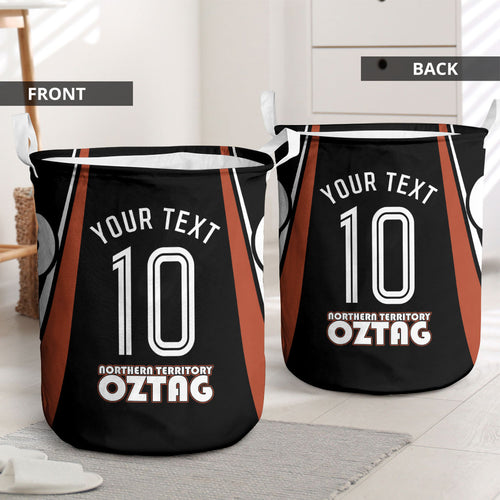 Personalised Northern Territory Oztag Laundry Basket Aboriginal Dot Art Australian Sports
