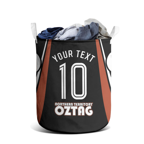 Personalised Northern Territory Oztag Laundry Basket Aboriginal Dot Art Australian Sports