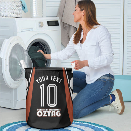 Personalised Northern Territory Oztag Laundry Basket Aboriginal Dot Art Australian Sports