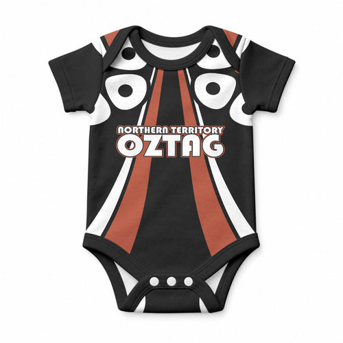 Personalised Northern Territory Oztag Baby Onesie Aboriginal Dot Art Australian Sports