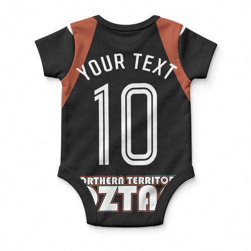 Personalised Northern Territory Oztag Baby Onesie Aboriginal Dot Art Australian Sports