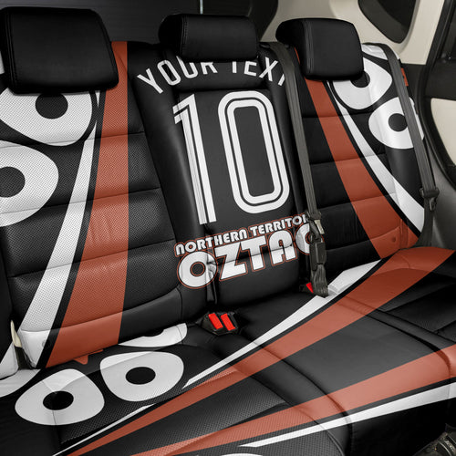 Personalised Northern Territory Oztag Back Car Seat Cover Aboriginal Dot Art Australian Sports