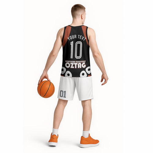Personalised Northern Territory Oztag Basketball Jersey Aboriginal Dot Art Australian Sports