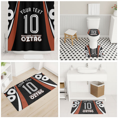 Personalised Northern Territory Oztag Bathroom Set Aboriginal Dot Art Australian Sports