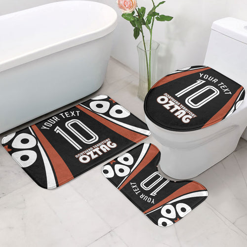 Personalised Northern Territory Oztag Bathroom Set Aboriginal Dot Art Australian Sports