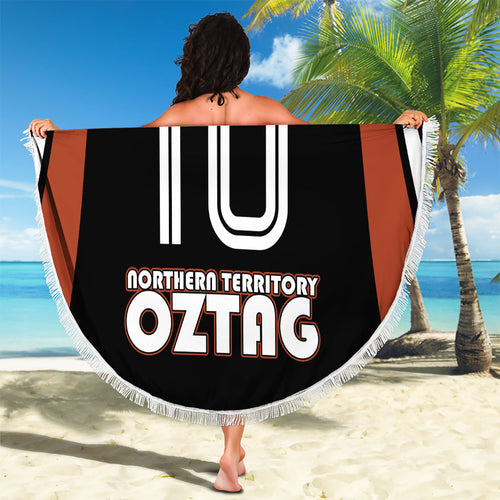 Personalised Northern Territory Oztag Beach Blanket Aboriginal Dot Art Australian Sports
