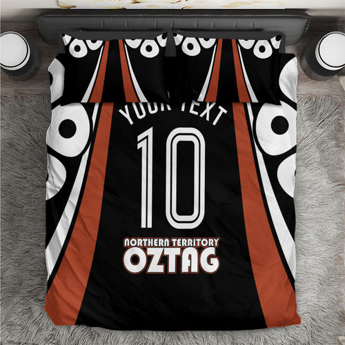 Personalised Northern Territory Oztag Bedding Set Aboriginal Dot Art Australian Sports