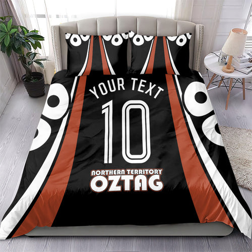Personalised Northern Territory Oztag Bedding Set Aboriginal Dot Art Australian Sports