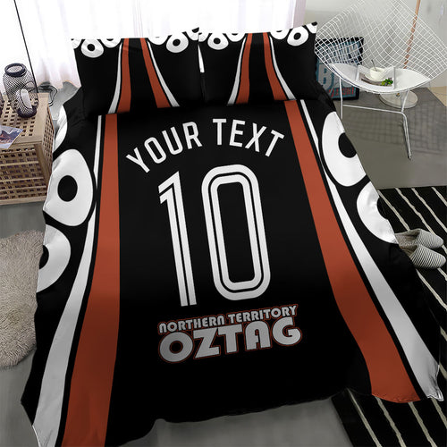 Personalised Northern Territory Oztag Bedding Set Aboriginal Dot Art Australian Sports