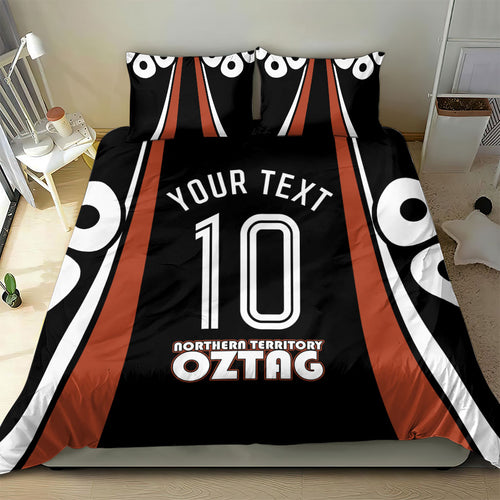 Personalised Northern Territory Oztag Bedding Set Aboriginal Dot Art Australian Sports