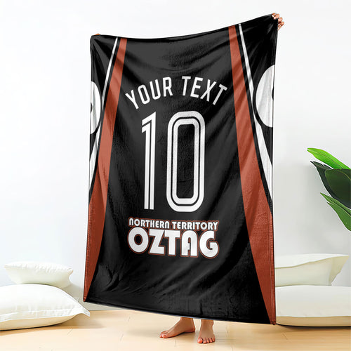 Personalised Northern Territory Oztag Blanket Aboriginal Dot Art Australian Sports