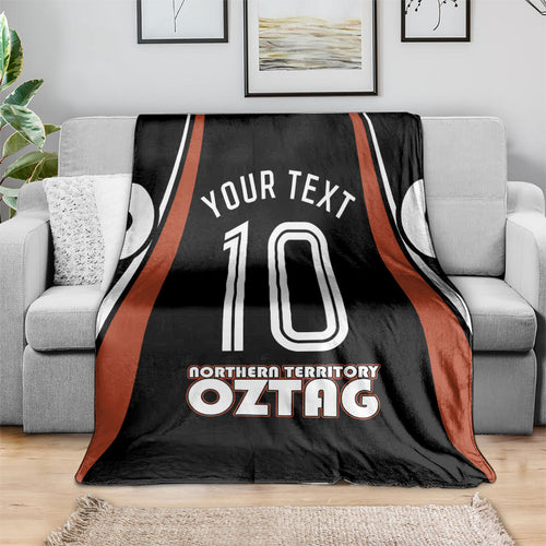 Personalised Northern Territory Oztag Blanket Aboriginal Dot Art Australian Sports