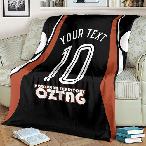 Personalised Northern Territory Oztag Blanket Aboriginal Dot Art Australian Sports
