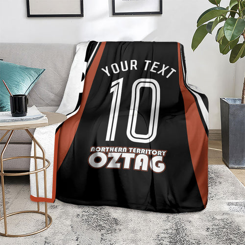 Personalised Northern Territory Oztag Blanket Aboriginal Dot Art Australian Sports