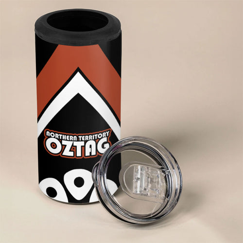 Personalised Northern Territory Oztag 4 in 1 Can Cooler Tumbler Aboriginal Dot Art Australian Sports