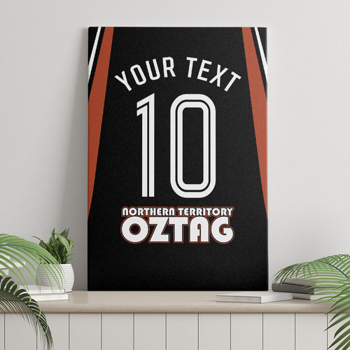 Personalised Northern Territory Oztag Canvas Wall Art Aboriginal Dot Art Australian Sports