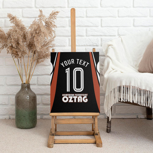 Personalised Northern Territory Oztag Canvas Wall Art Aboriginal Dot Art Australian Sports
