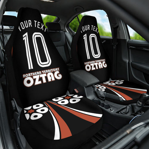 Personalised Northern Territory Oztag Car Seat Cover Aboriginal Dot Art Australian Sports