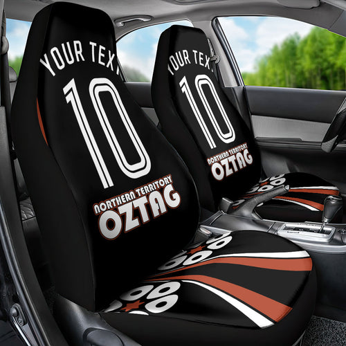 Personalised Northern Territory Oztag Car Seat Cover Aboriginal Dot Art Australian Sports