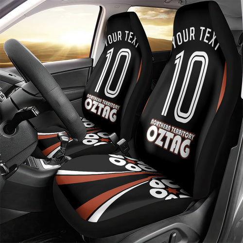 Personalised Northern Territory Oztag Car Seat Cover Aboriginal Dot Art Australian Sports