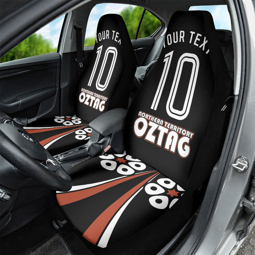 Personalised Northern Territory Oztag Car Seat Cover Aboriginal Dot Art Australian Sports